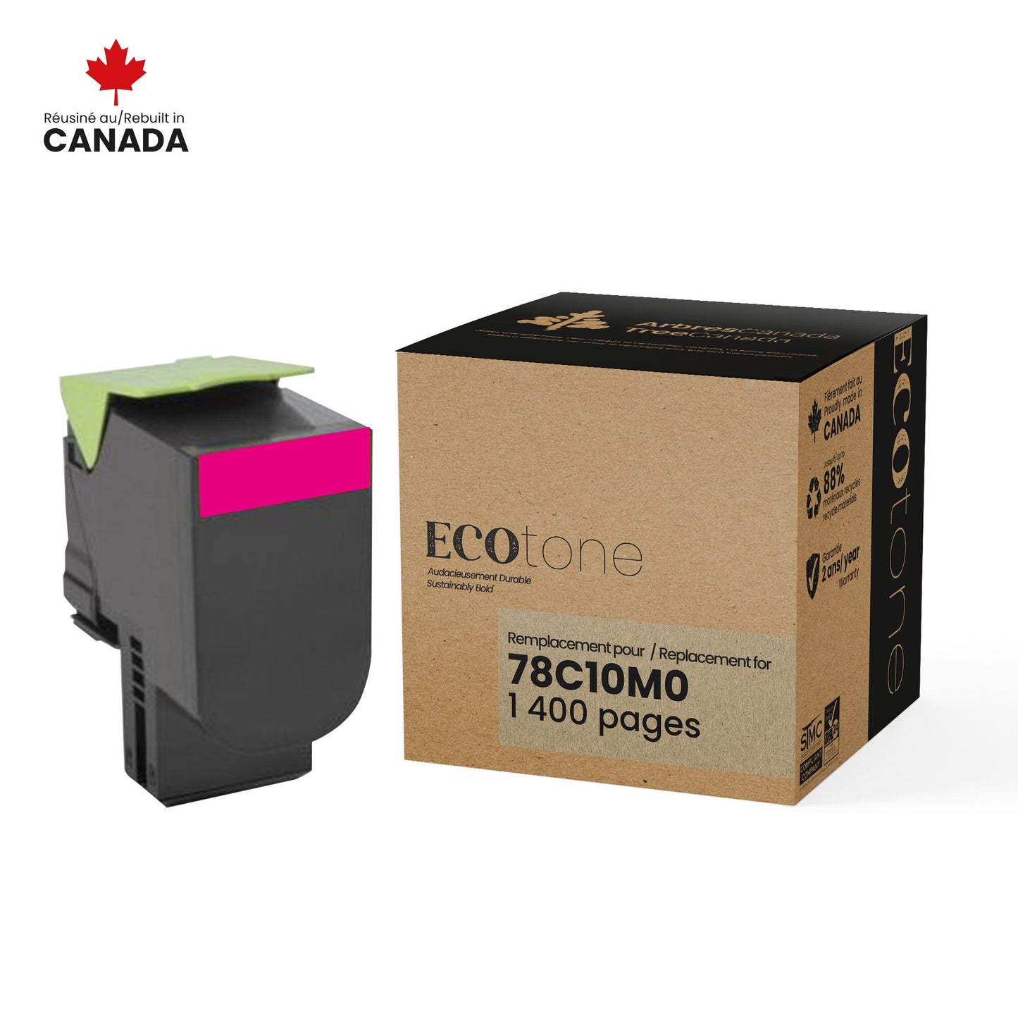 Lexmark 78C10M0 Reman Ecotone Magenta 1.4K