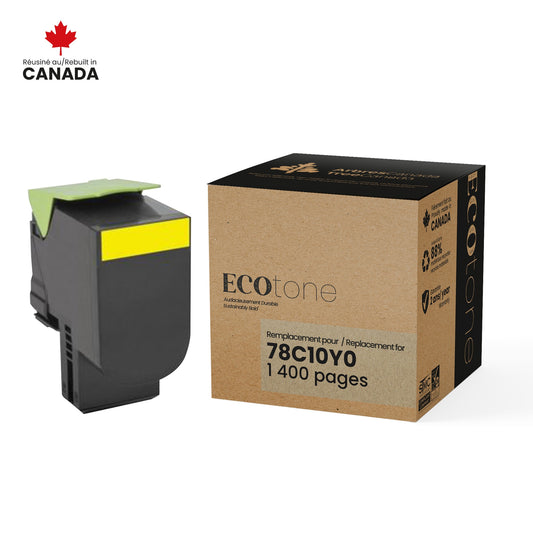 Lexmark 78C10Y0 Reman Ecotone Jaune 1.4K