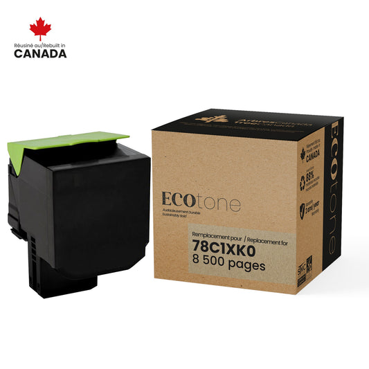 Lexmark 78C1XK0 Reman Ecotone Noir 8.5K