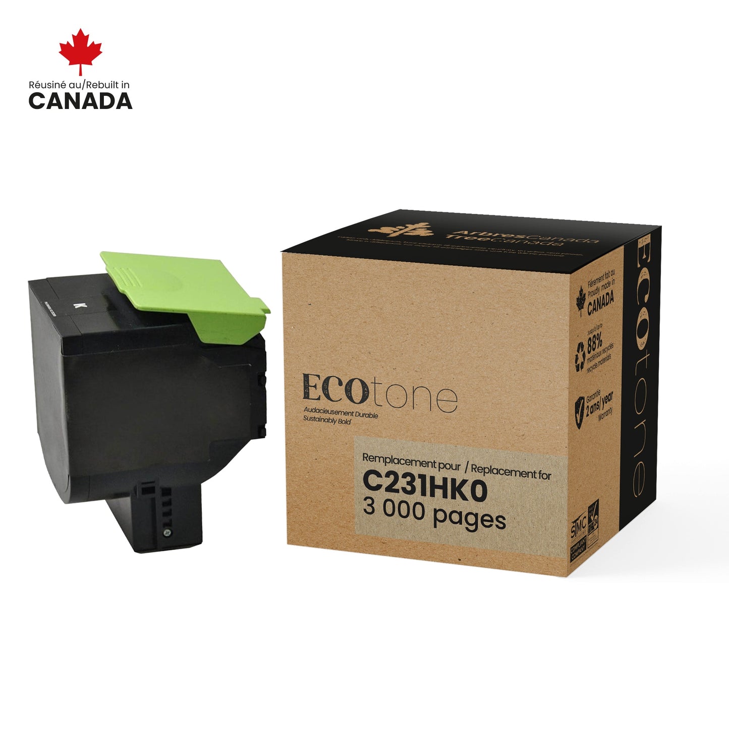 Lexmark C2310K0 Reman Ecotone Black 1K