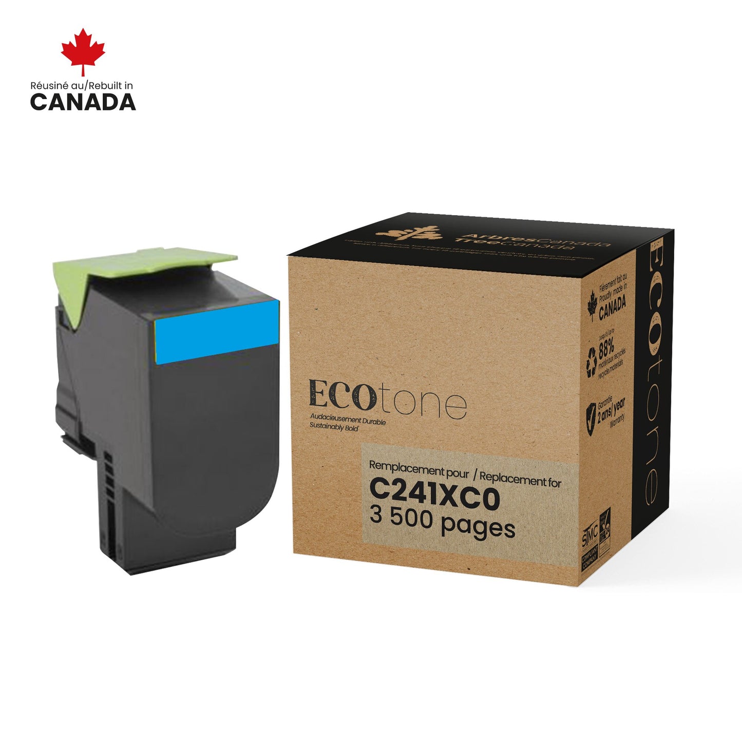 Lexmark C241XC0 Reman Ecotone Cyan 3.5K