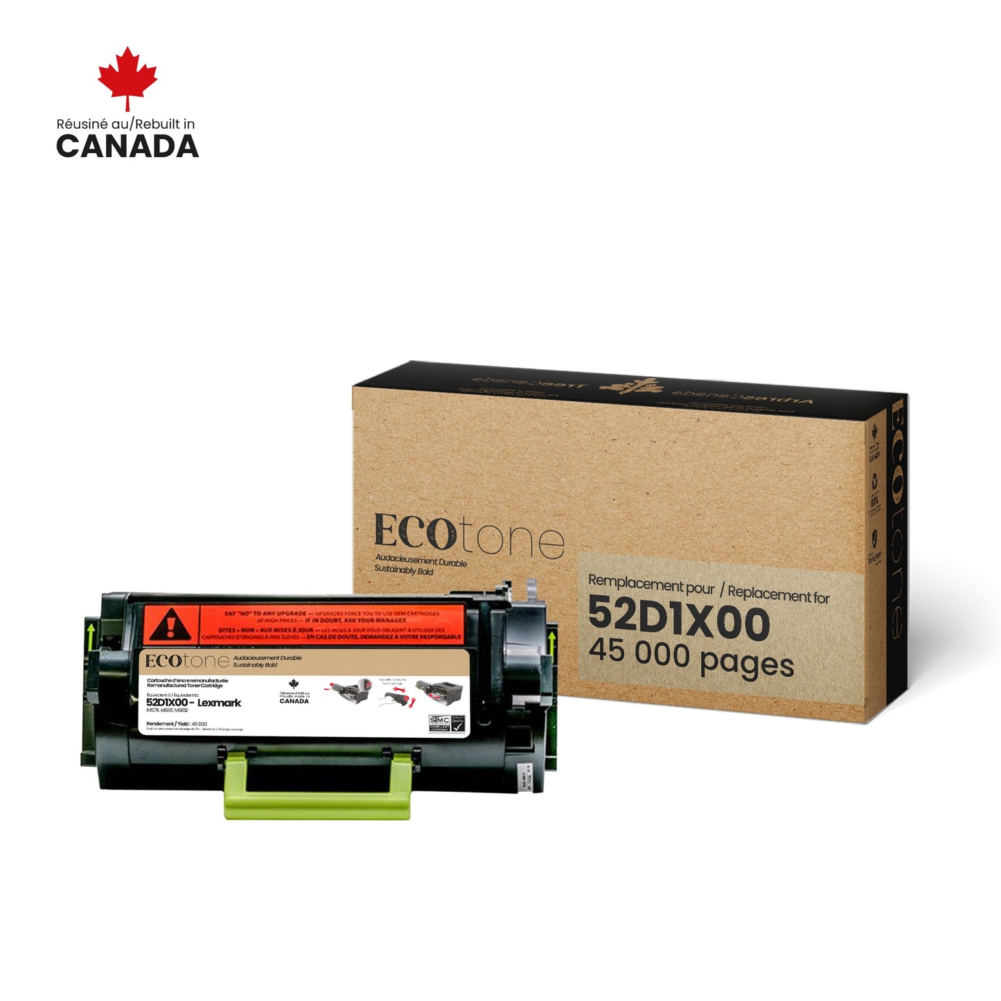 Lexmark 52D1X00 Reman Ecotone  45K