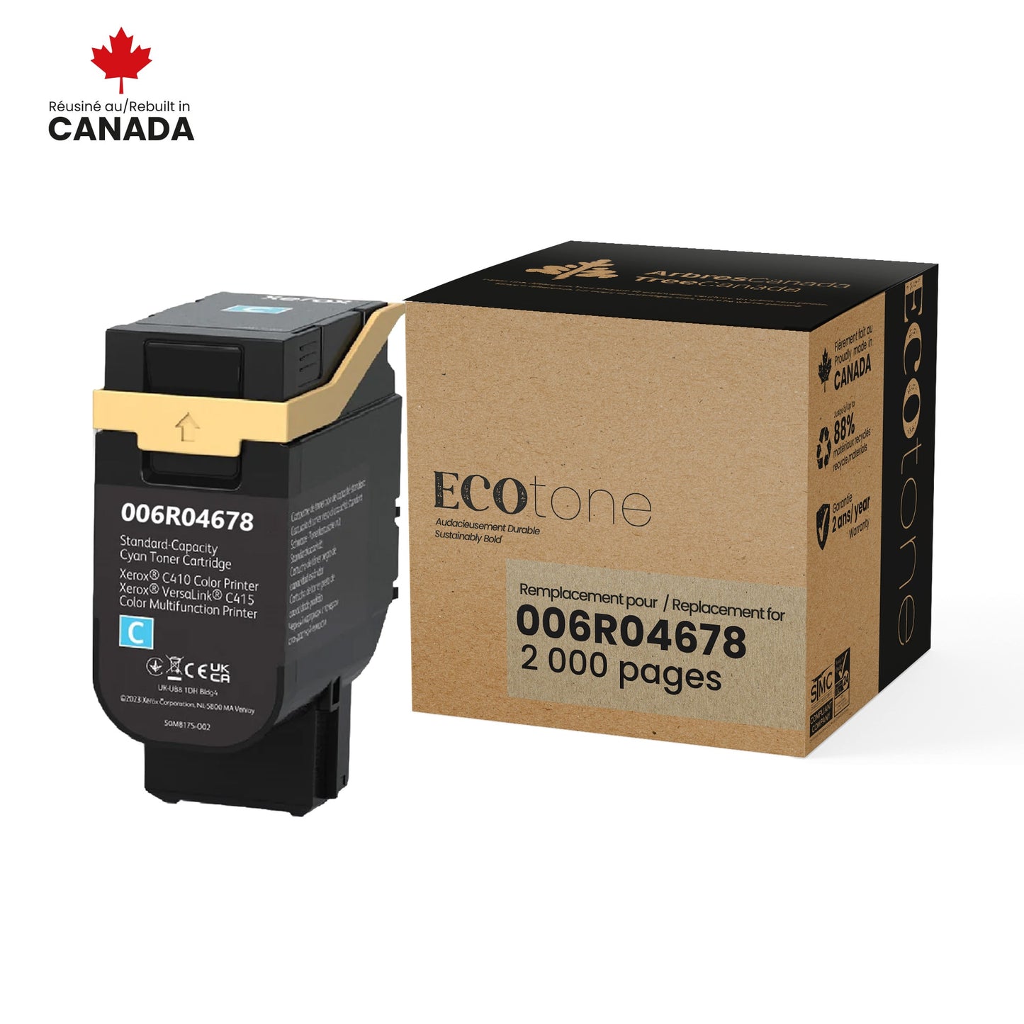 Xerox 006R04678 Reman Ecotone Cyan 2K