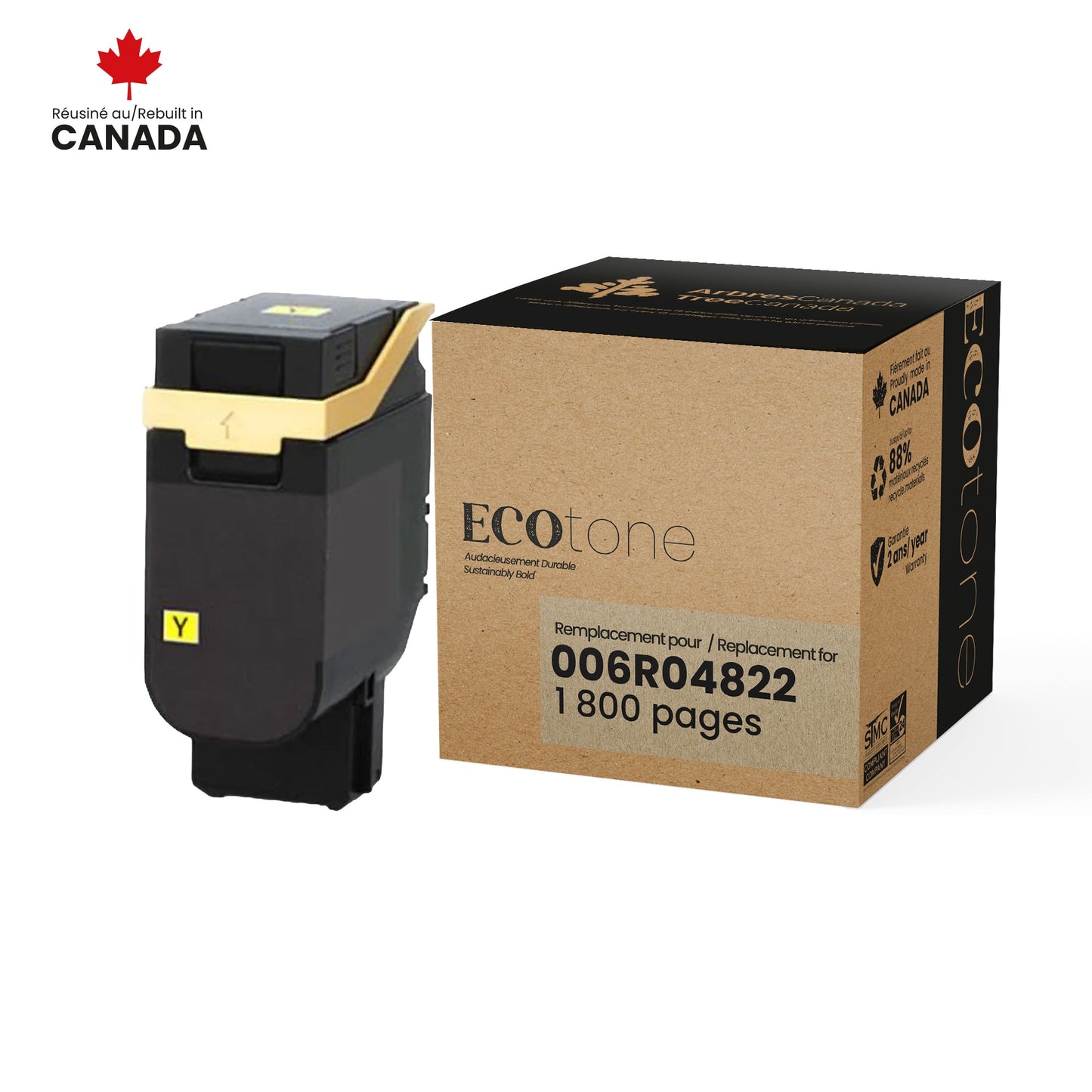 Xerox 006R04822 Reman Ecotone Yellow 1.8K