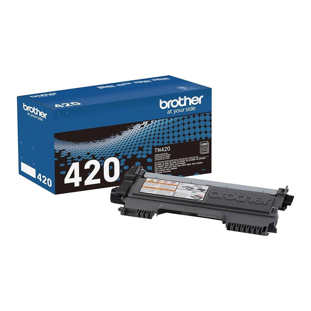 Brother TN420 Toner, 1,200 Page-Yield, Black