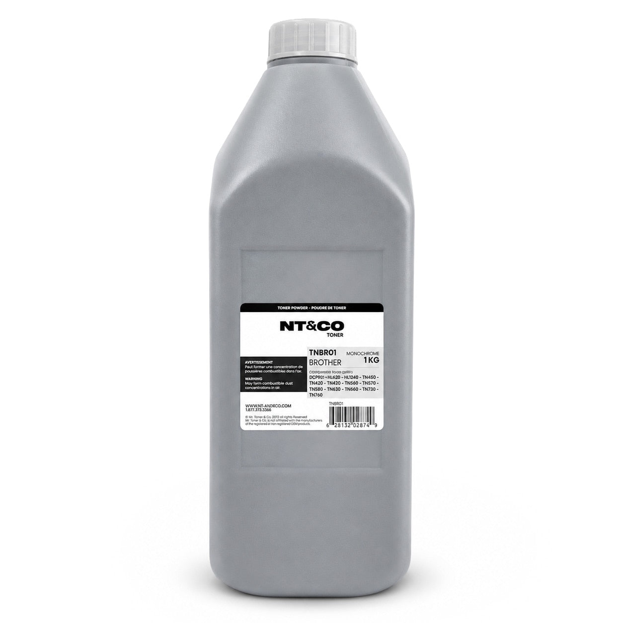 Toner for use in various Brother monochrome 1KG