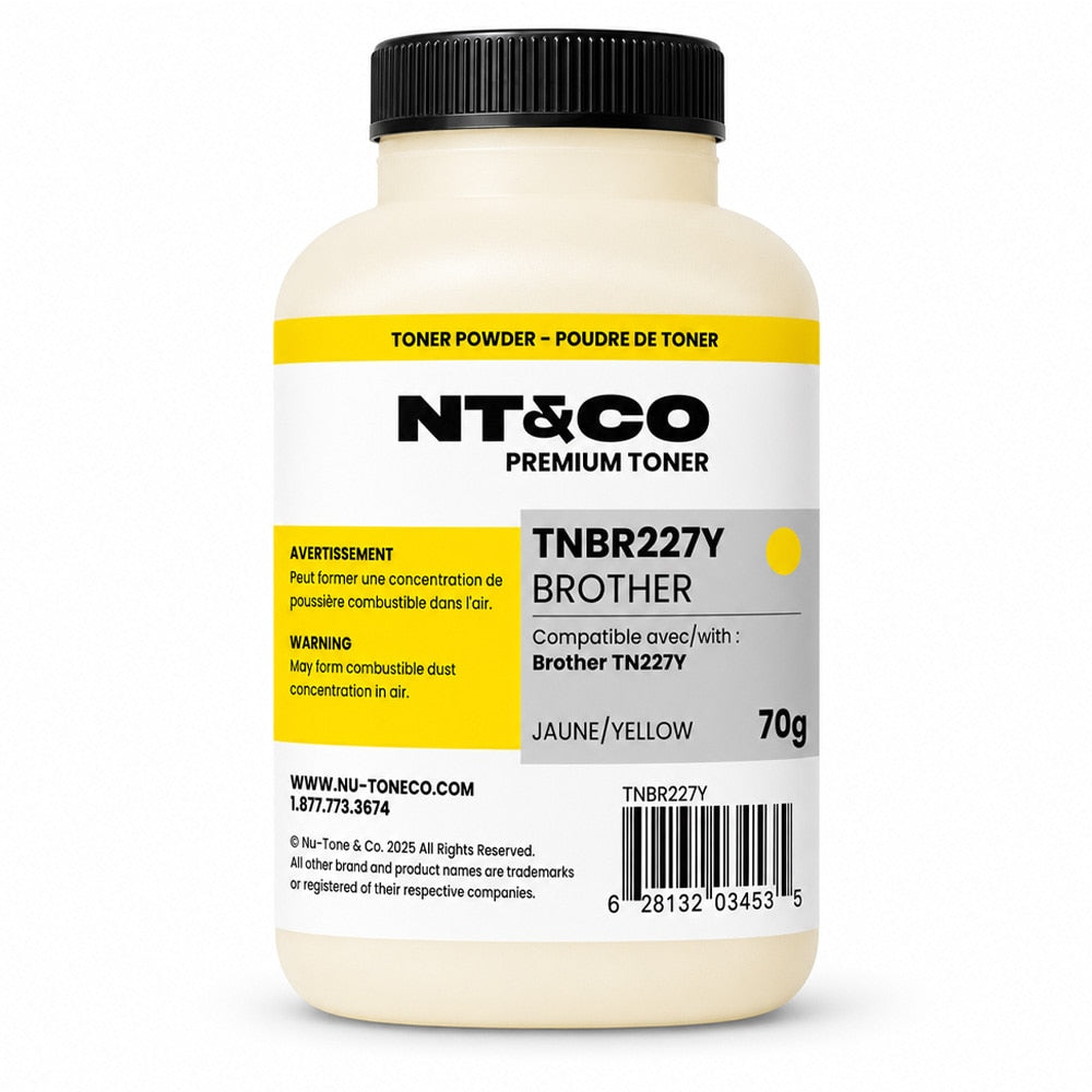 Powder Toner for use in Brother TN227Y 70g