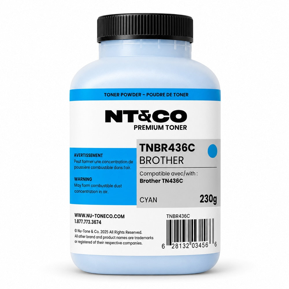 Powder Toner for use in Brother TN436C 125g