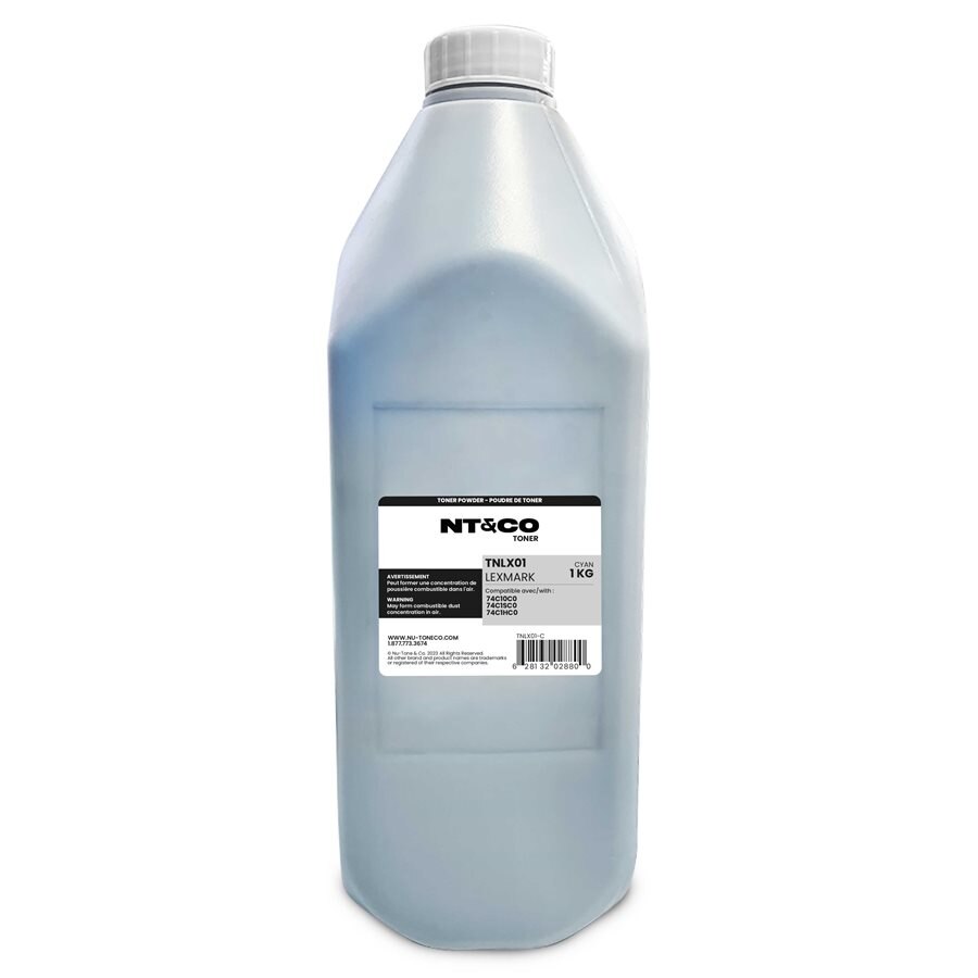Toner for use in Lexmark CS720/725 Cyan 1KG