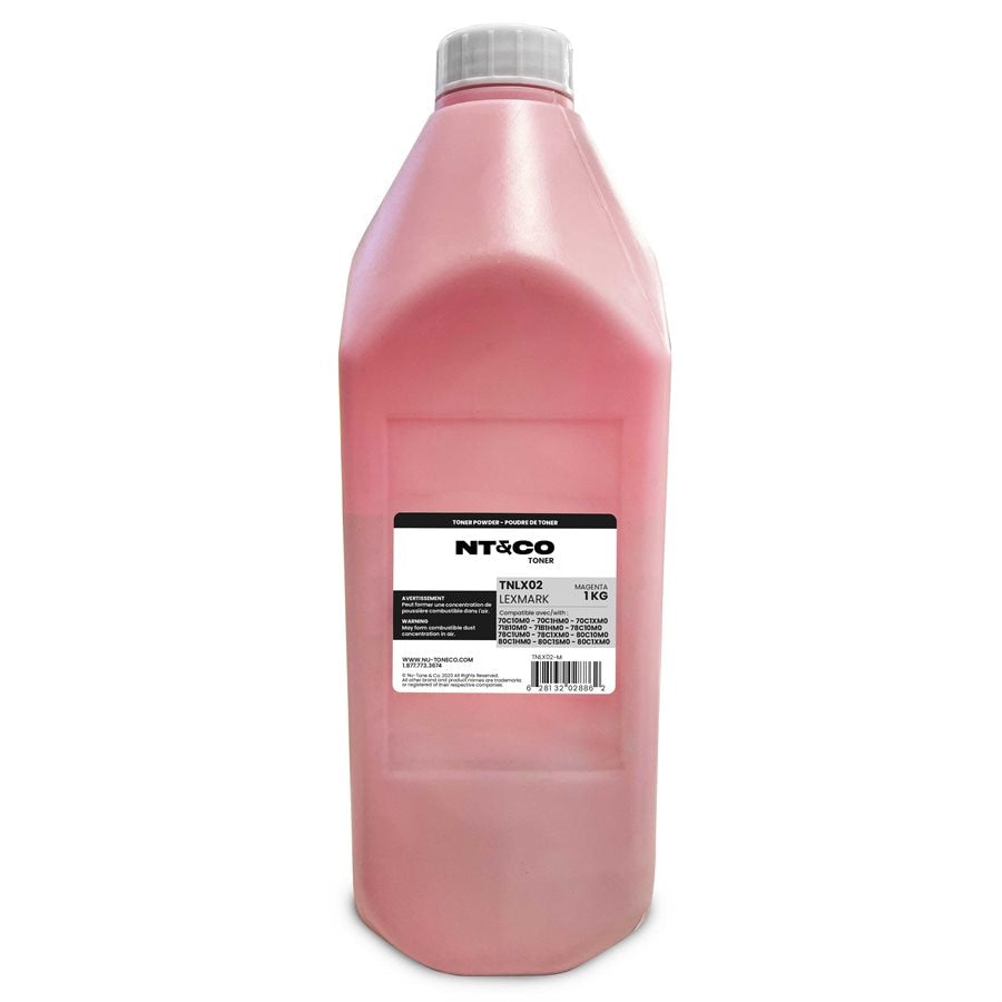 Toner for use in Lexmark CS/CX Magenta 1kg