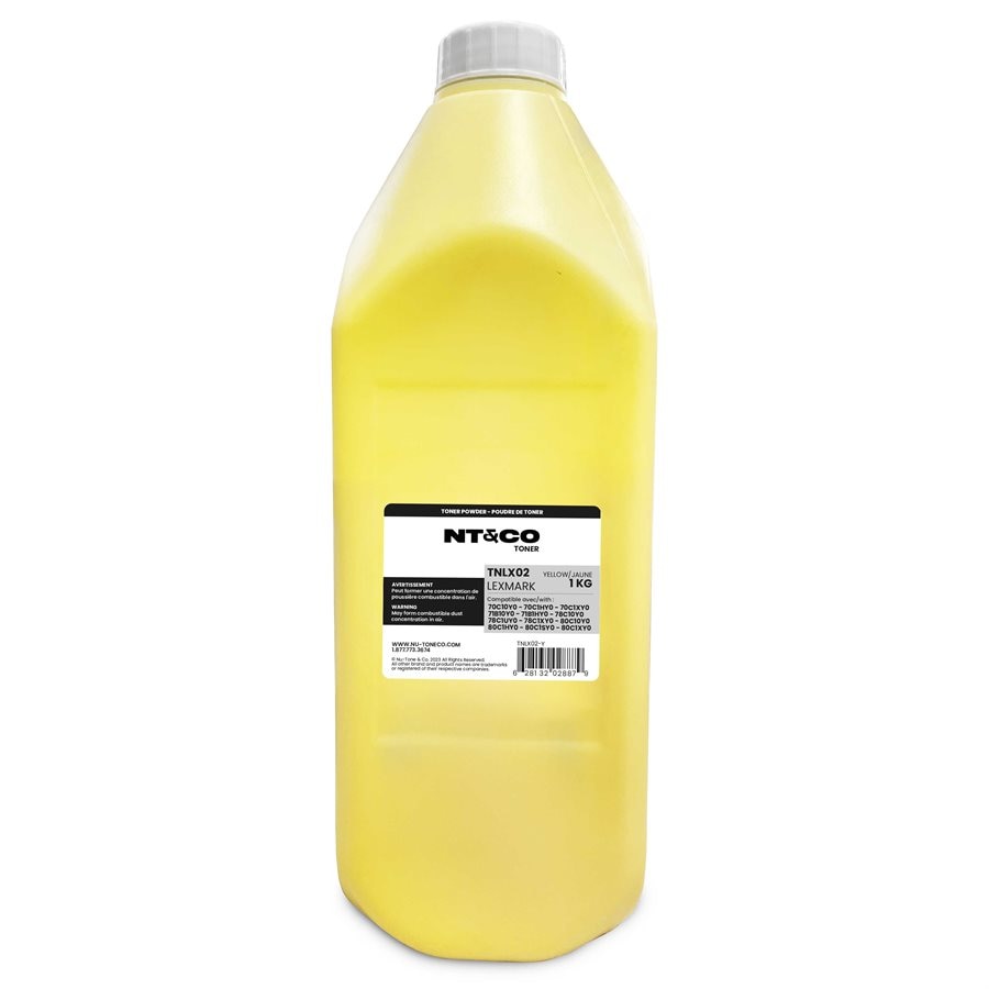 Toner for use in Lexmark CS/CX Yellow 1kg