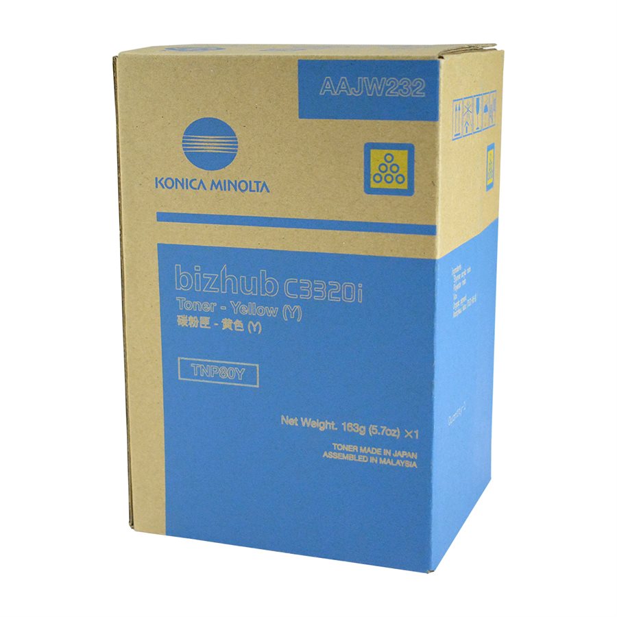Konica Minolta TNP80Y (AAJW232) OEM Toner Yellow 9K