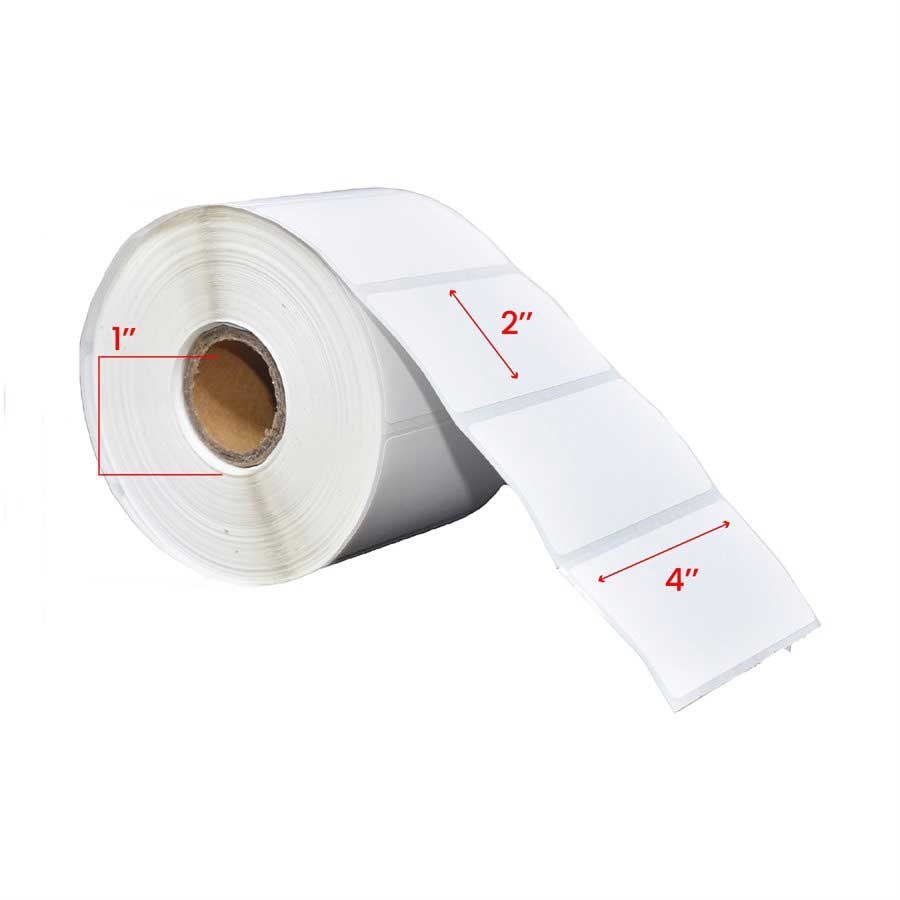 4x2'' Thermique Transfert Étiquettes 1''Core 700/Rouleaux - 12/cs