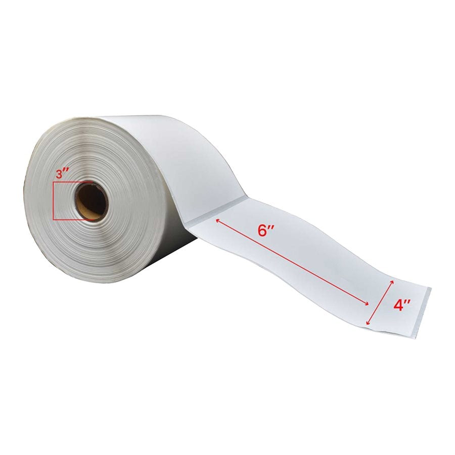 4x6'' Thermique Transfert Étiquettes 3''Core 1000/Rouleaux - 4/cs