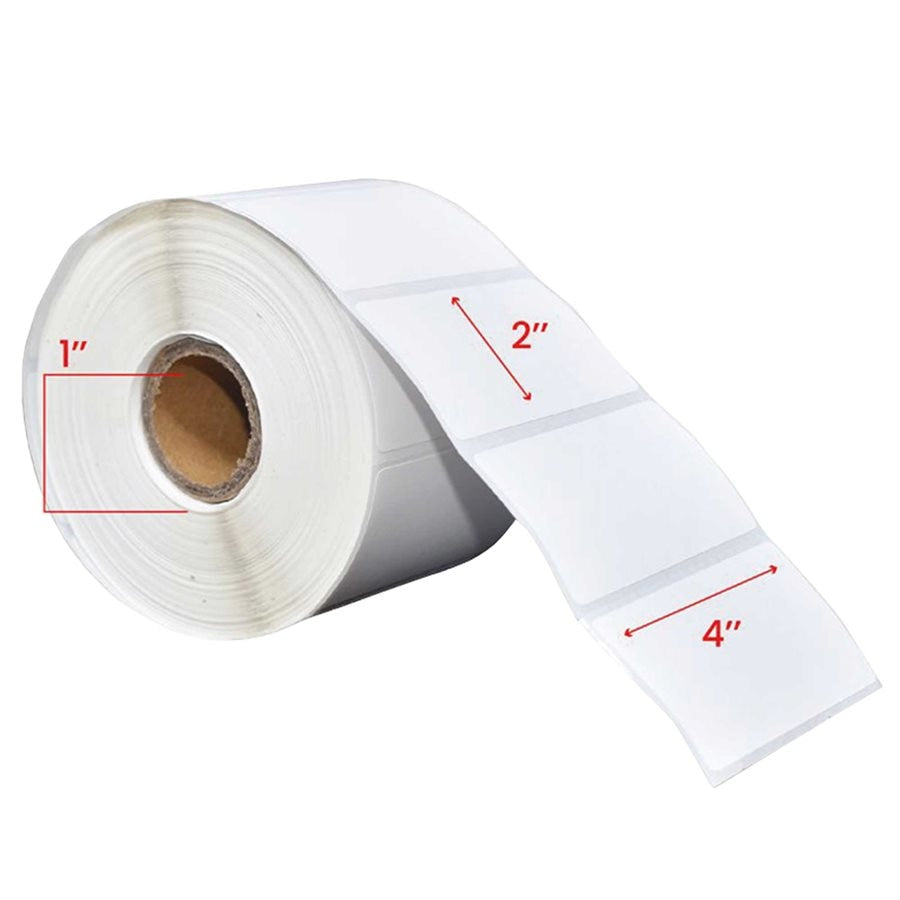 4x2'' Direct Thermique Étiquettes 1''Core 700/Rouleaux - 12/cs