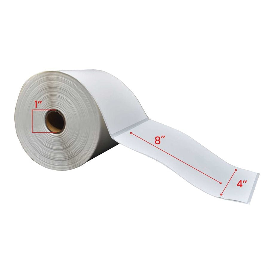 4x8'' Direct Thermique Étiquettes 1''Core 200/Rouleaux - 12/cs