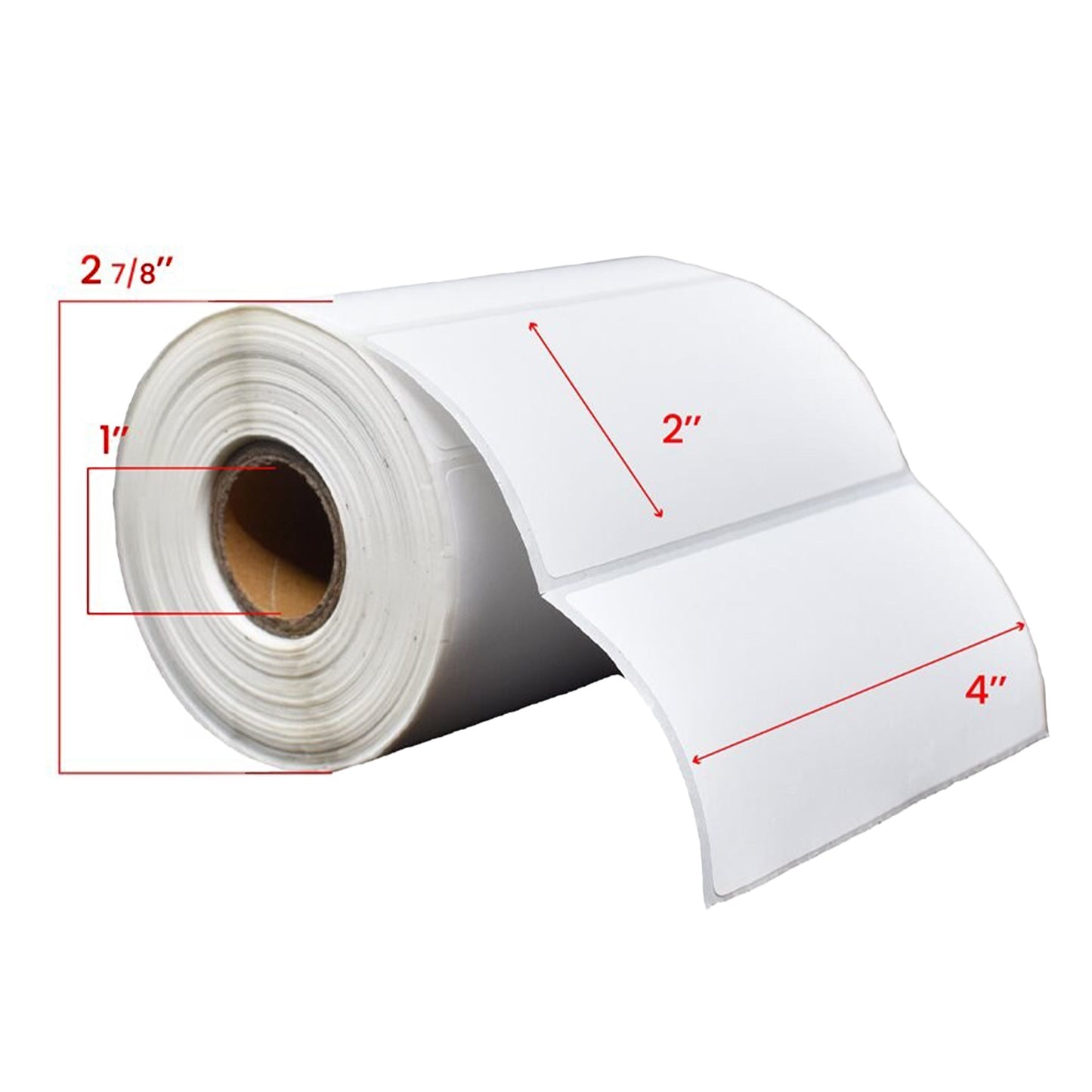 4x2'' Direct Thermique Étiquettes 1''Core 1240/Rouleaux - 6/cs