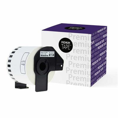 Ruban blanc continu décollable - Compatible Brother DK4205 - 62mm x 30.4m - Kartouche Plus