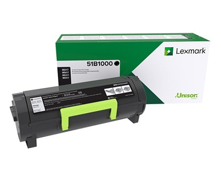 51B1000 - Cartouche laser original pour Lexmark 51B1000 - Noire - 2 500 pages à 5% de couverture de page - Kartouche Plus