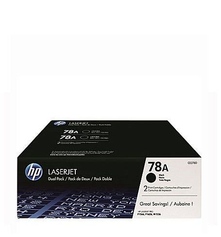 CE278D - Cartouche laser originale HP CE278D - Noire - Paquet Double - 2 100 pages chaque à 5% de couverture de page - Kartouche Plus
