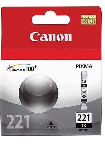 CLI221BK - Cartouche à jet d'encre originale Canon CLI221BK - Noire - 342 pages à 5% de couverture de page - Kartouche Plus