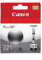 CLI221BK - Cartouche à jet d'encre originale Canon CLI221BK - Noire - 342 pages à 5% de couverture de page - Kartouche Plus