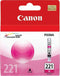 CLI221M - Cartouche à jet d'encre originale Canon CLI221M - Magenta - 510 pages à 5% de couverture de page - Kartouche Plus
