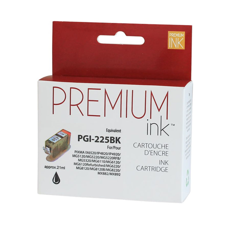 CPGI225BK - Cartouche à jet d'encre compatible Canon PGI225 - Noire - 340 pages à 5% de couverture de page - Kartouche Plus