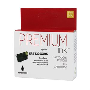 CT220XL120 - Cartouche à jet d'encre compatible Epson - Noire- 500 pages à 5% de couverture de page - Kartouche Plus