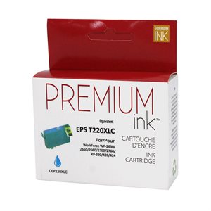 CT220XL220 - Cartouche à jet d'encre compatible Epson - Cyan - 500 pages à 5% de couverture de page - Kartouche Plus