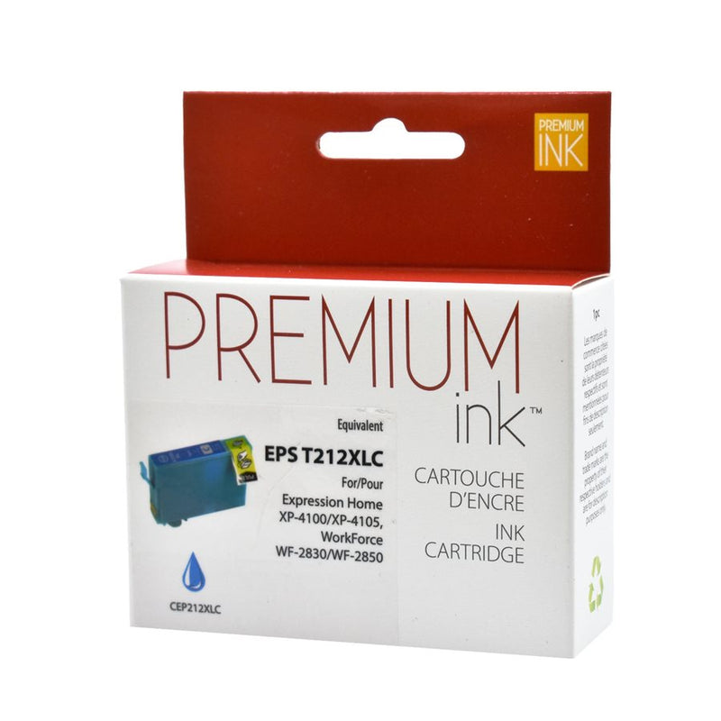 CT212XL220 - Cartouche à jet d'encre compatible Epson T212220 - Cyan - 350 Pages à 5% de couverture de page - Kartouche Plus