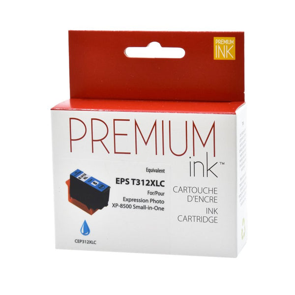 CT312XL220 - Cartouche à jet d'encre compatible Epson T312220S -Cyan - 830 Pages à 5% de couverture de page - Kartouche Plus