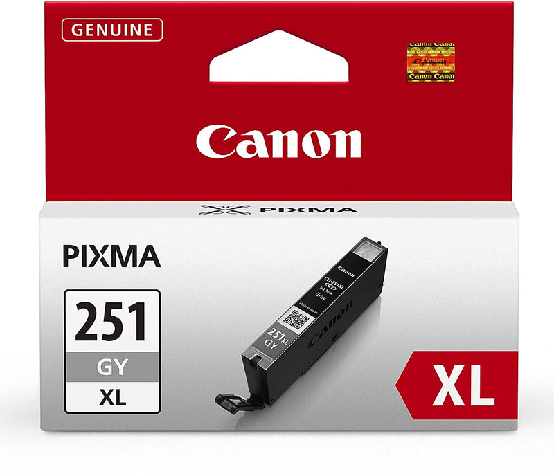 CLI251XLGY - Cartouche à jet d'encre originale Canon CLI-251XLGY - Gris - 650 pages à 5% de couverture de page - Kartouche Plus