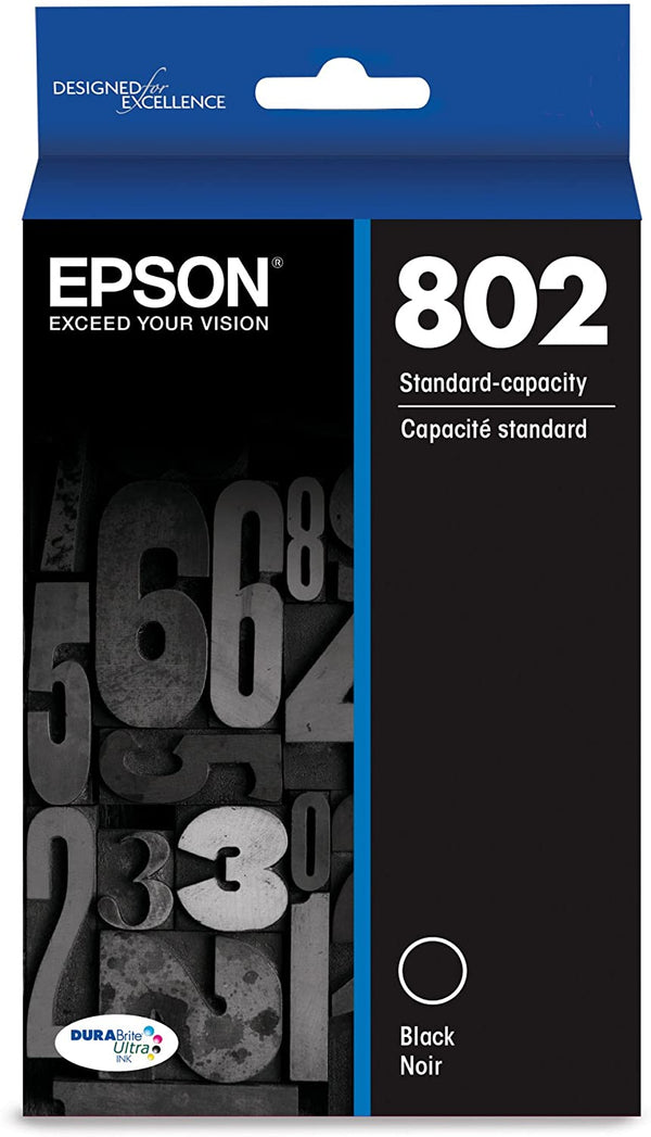 T802120S - Cartouche à jet d'encre originale Epson T802120S - Noire - 900 pages à 5% de couverture de page - Kartouche Plus