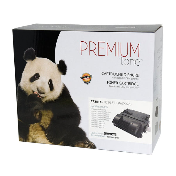 Cartouche laser compatible HP 81X - Noire - 25 000 pages à 5% de couverture de page