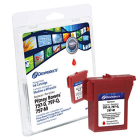 DPC7970 - Cartouche compatible Pitney Bowes pour imprimante à timbre Mail Station 2 - encre rouge - Kartouche Plus