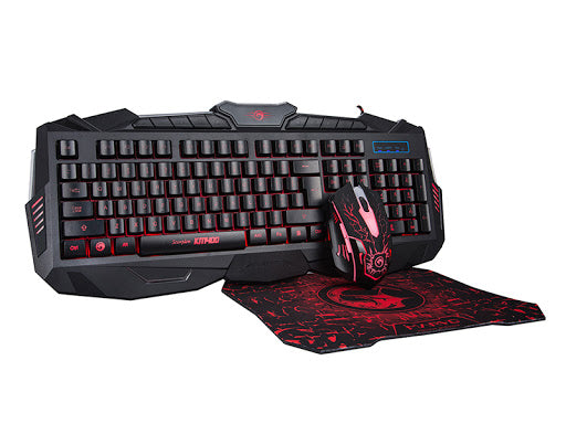 KB-USB-MARVO-KM400+G1-COMBO - Marvo Km400+g1 Wired gaming 3 couleurs back light keyboard et souris - Kartouche Plus