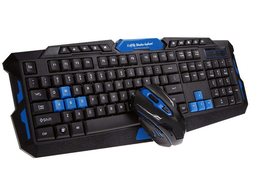 KB-WLESS-HK8100-COMBO - Multimedia 2.4GHz Wireless HK8100 Keyboard and Mouse Combo Black - Kartouche Plus