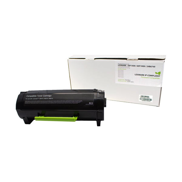 R60F1H00-COMPLIANT - Cartouche laser compliant - Firmaware Compatible - Noire - 10 000 pages à 5% de couverture de page - Kartouche Plus