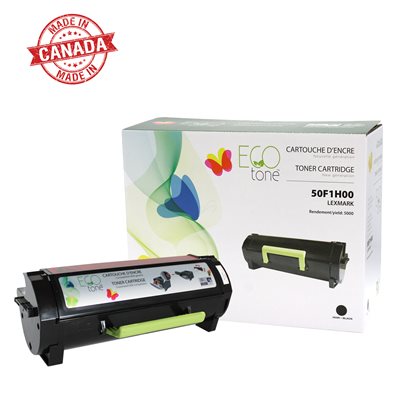 R50F1H00 - Cartouche laser recyclée québécoise Lexmark 50F1H00 - Noire - 5 000 pages à 5% de couverture de page - Kartouche Plus