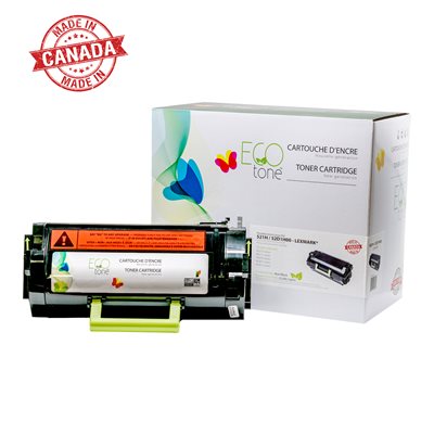 R52D1H00 - Cartouche laser recyclée québécoise Lexmark 52D1H00 - Noire - 25 000 pages à 5% de couverture de page - Kartouche Plus