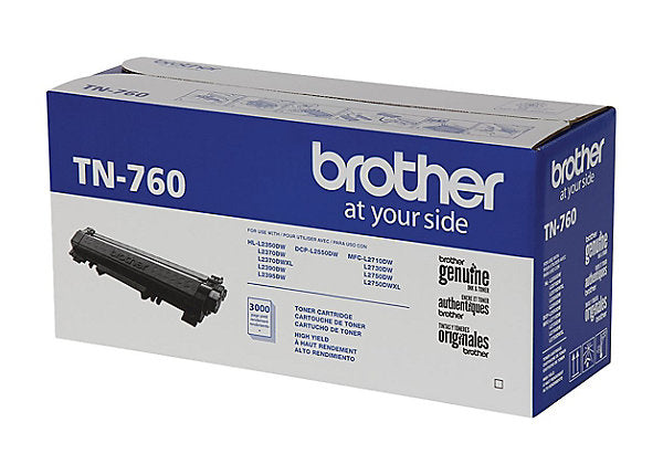 TN760 - Cartouche laser originale pour Brother TN760 - Noire - 3000 pages à 5% de couverture de page - Kartouche Plus